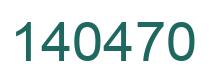Number 140470 green image