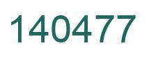 Number 140477 green image