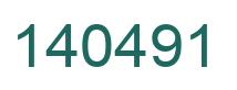 Number 140491 green image