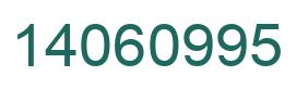 Number 14060995 green image
