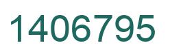 Number 1406795 green image