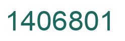 Number 1406801 green image