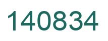 Number 140834 green image