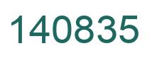 Number 140835 green image
