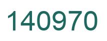 Number 140970 green image