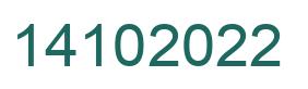 Number 14102022 green image