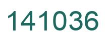Number 141036 green image
