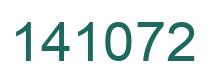 Number 141072 green image