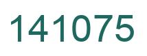 Number 141075 green image