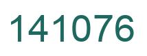 Number 141076 green image