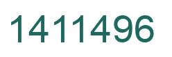 Number 1411496 green image