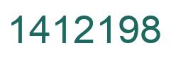 Number 1412198 green image