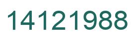 Número 14121988 imagen verde