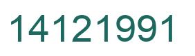 Número 14121991 imagen verde