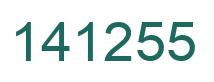 Number 141255 green image