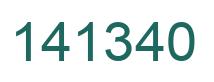 Number 141340 green image