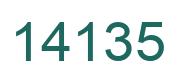 Number 14135 green image