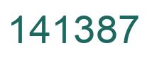Number 141387 green image