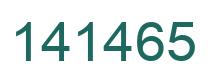 Number 141465 green image