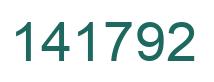Number 141792 green image