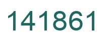 Number 141861 green image