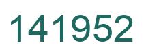 Number 141952 green image