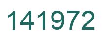 Number 141972 green image