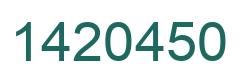 Number 1420450 green image