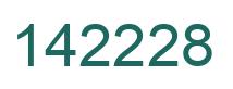 Number 142228 green image