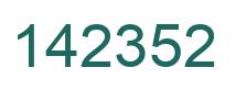 Number 142352 green image