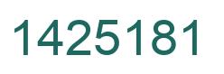 Number 1425181 green image