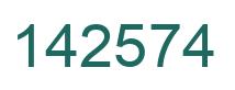 Number 142574 green image