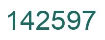 Number 142597 green image