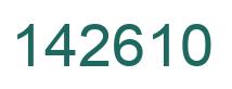 Number 142610 green image
