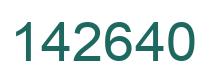 Number 142640 green image