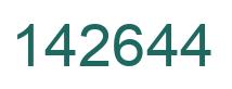 Number 142644 green image