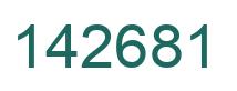 Number 142681 green image