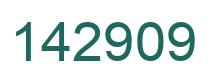 Number 142909 green image