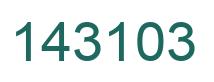 Number 143103 green image