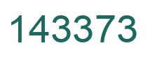 Number 143373 green image