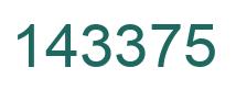 Number 143375 green image