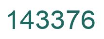Number 143376 green image