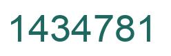 Number 1434781 green image