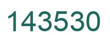 Number 143530 green image