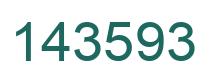 Number 143593 green image