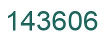 Number 143606 green image