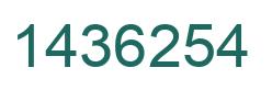 Número 1436254 imagen verde
