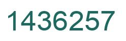Número 1436257 imagen verde