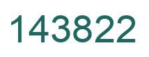 Number 143822 green image