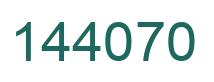 Número 144070 imagen verde